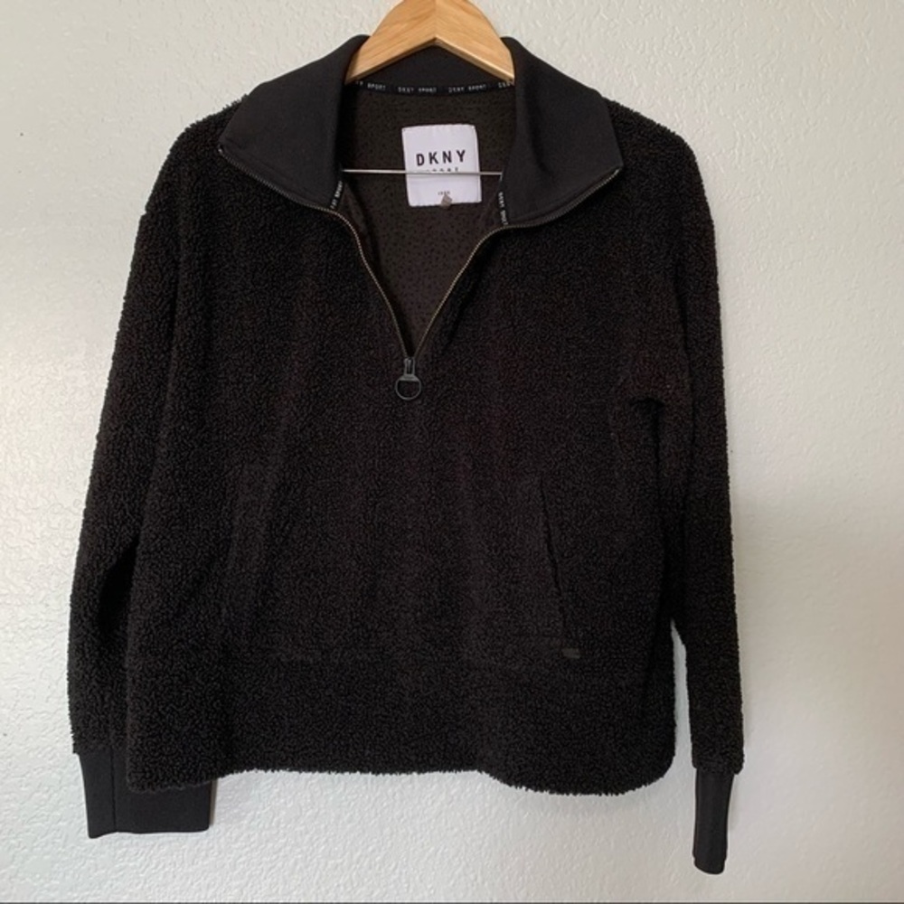 DKNY Sport Sherpa Half Zipper Pull Over